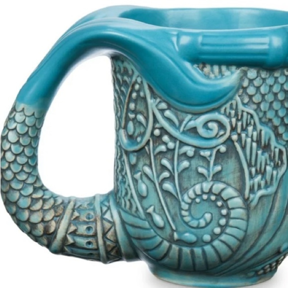 Disney Parks NWT Little Mermaid Tail Sculpted Nautical Mug Cup Princess Ariel - Picture 2 of 16